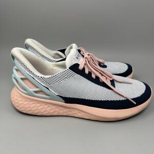 Kizik Athens Bahama Womens Tennis Shoes Hands Free Sneakers Size 10.5 Pink/Blue